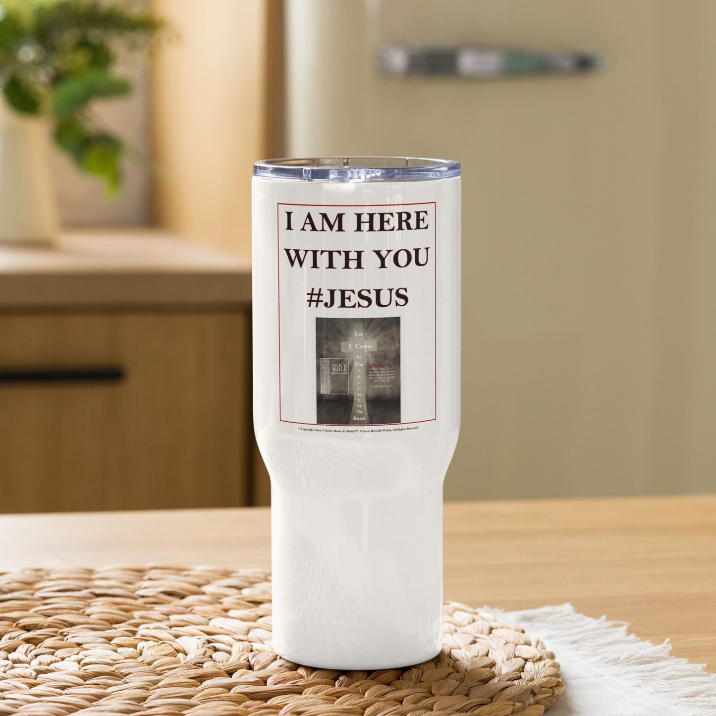I AM HERE WITH YOU #JESUS Travel mug with a handle