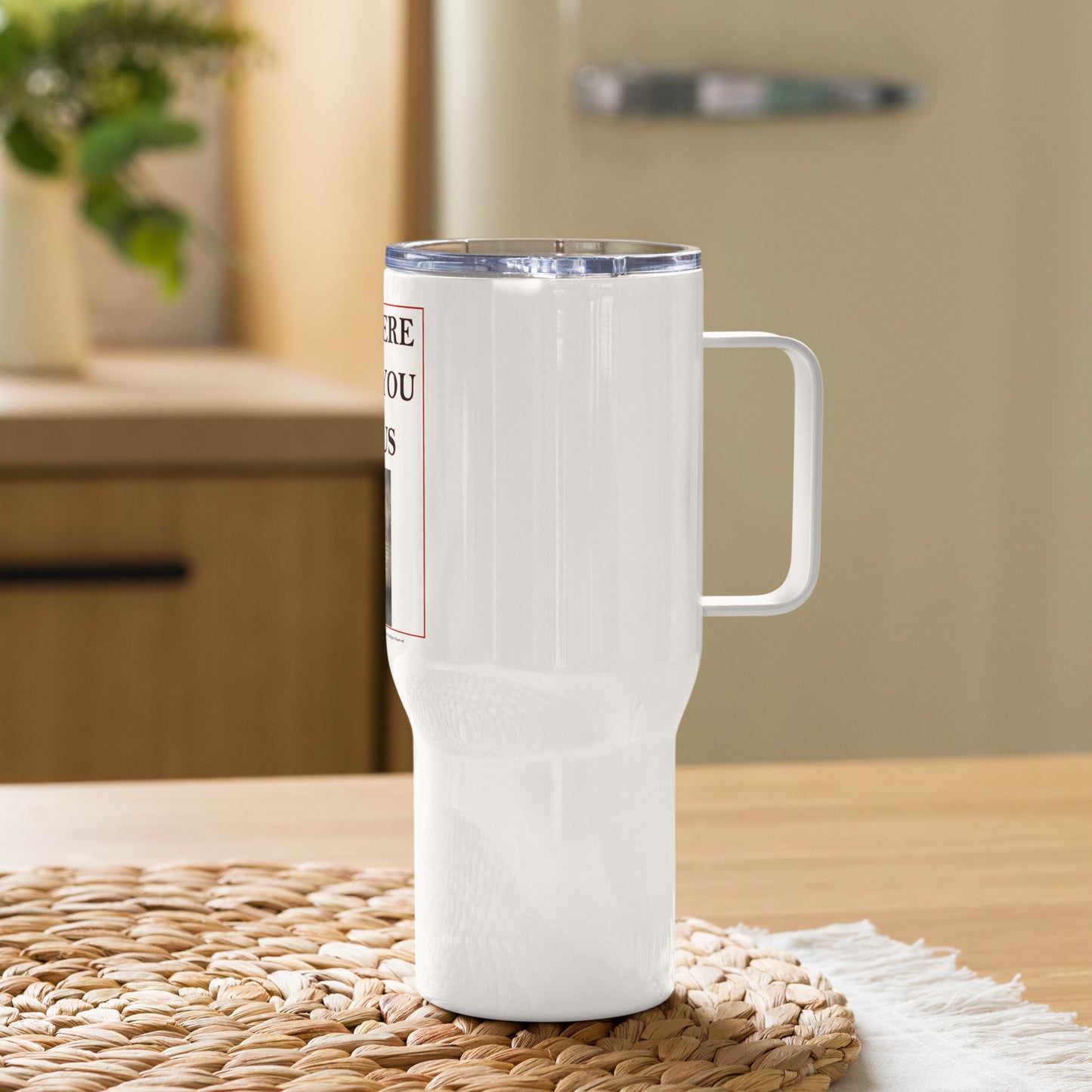 I AM HERE WITH YOU #JESUS Travel mug with a handle