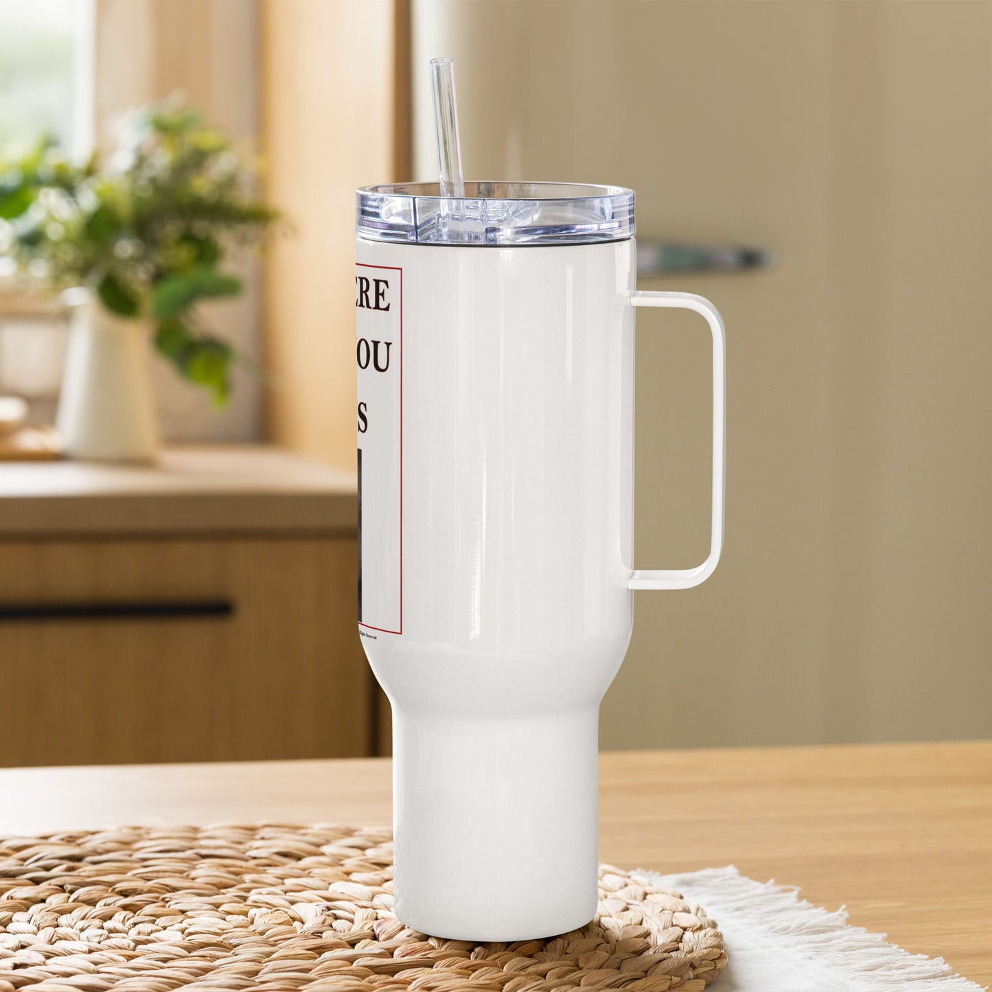 I AM HERE WITH YOU #JESUS Travel mug with a handle