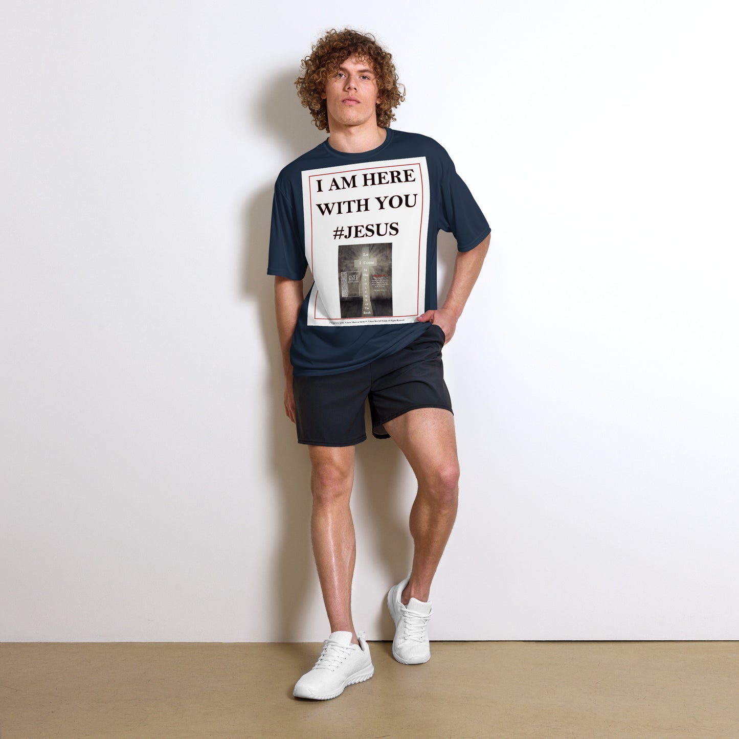 I AM HERE WITH YOU #JESUS Unisex performance crew neck t-shirt