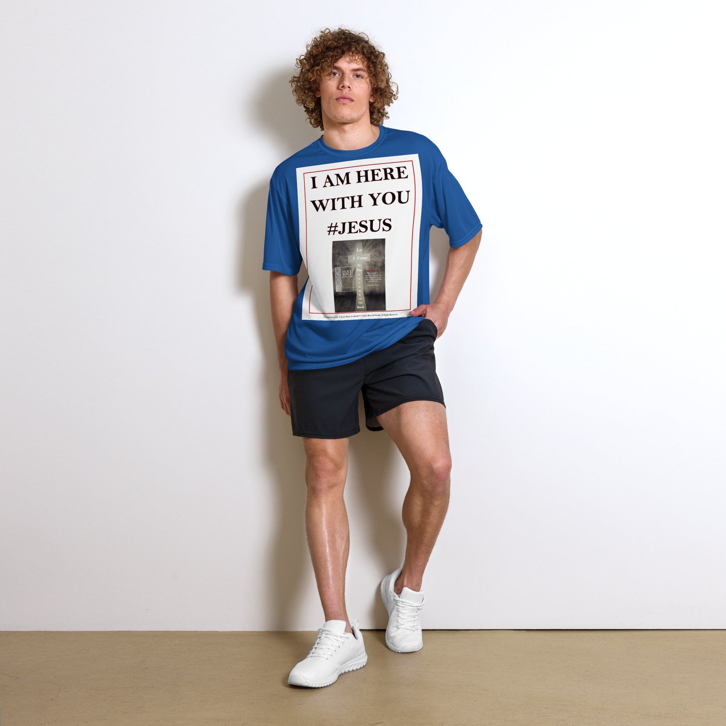 I AM HERE WITH YOU #JESUS Unisex performance crew neck t-shirt