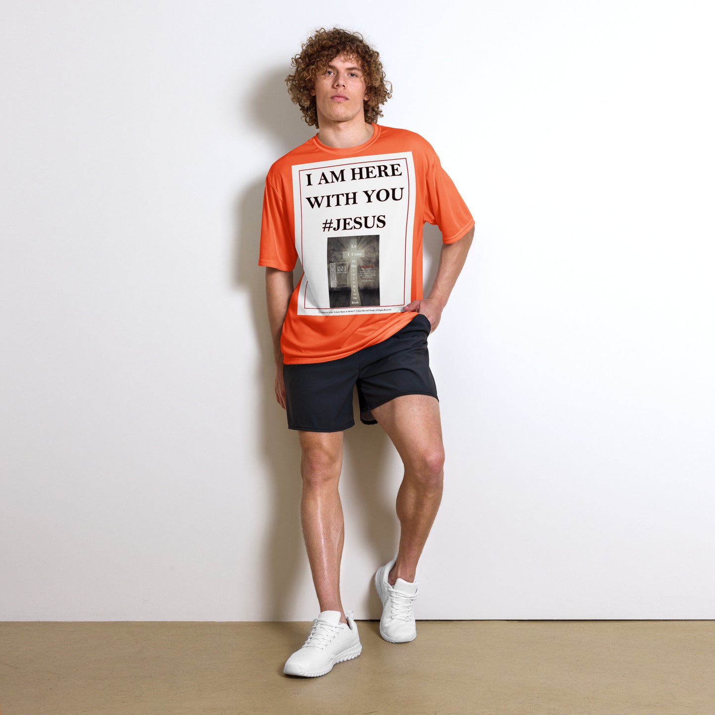 I AM HERE WITH YOU #JESUS Unisex performance crew neck t-shirt
