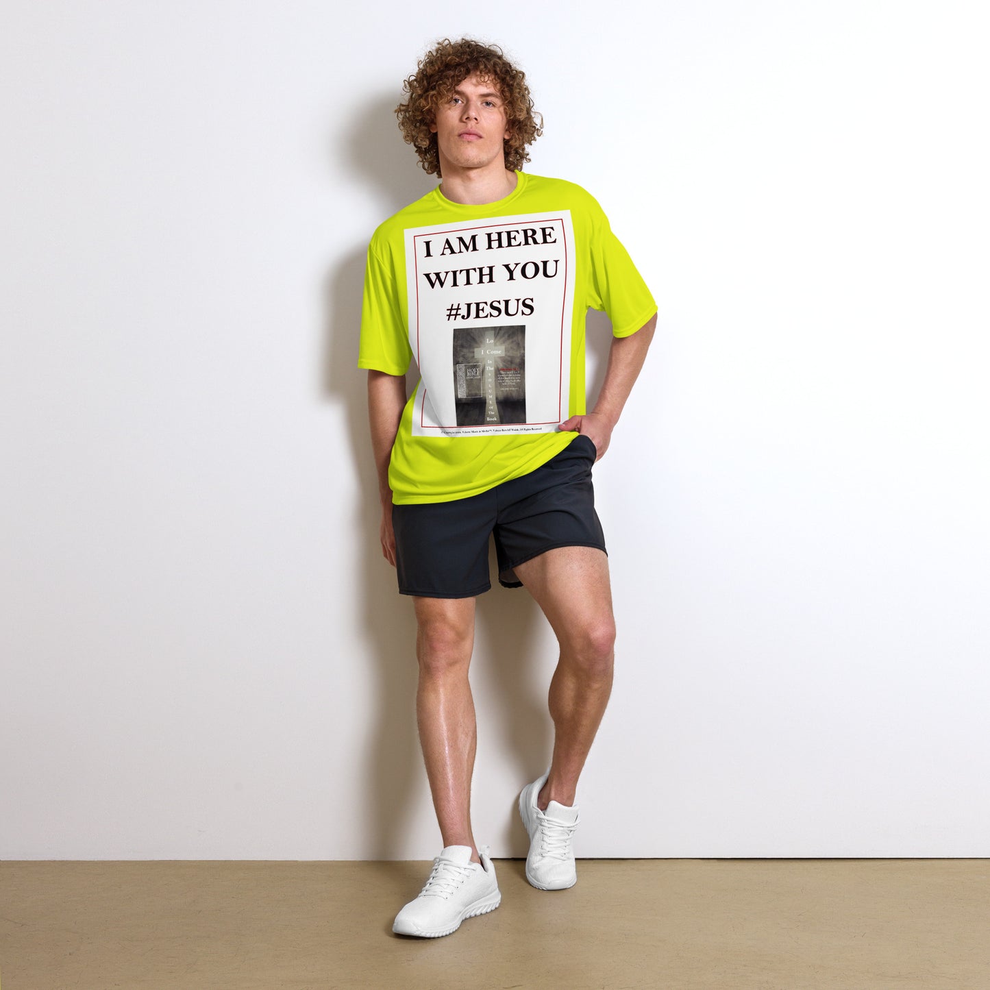 I AM HERE WITH YOU #JESUS Unisex performance crew neck t-shirt