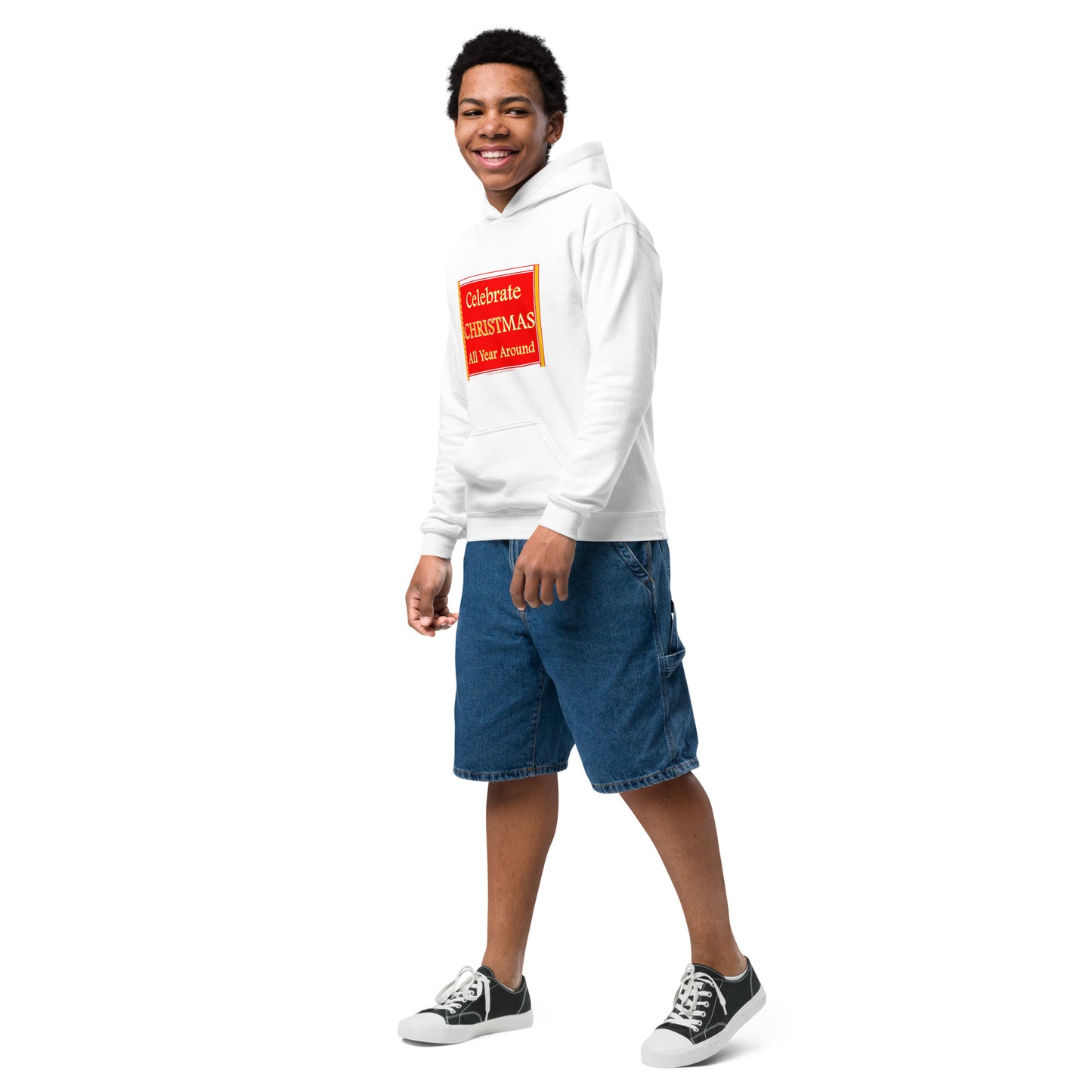 CELEBRATE CHRISTMAS ALL YEAR AROUND Youth heavy blend hoodie