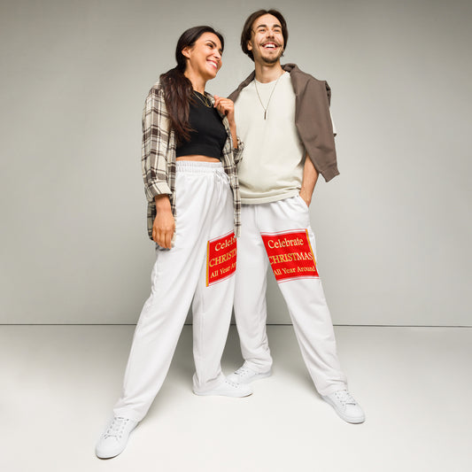 CELEBRATE CHRISTMAS ALL YEAR AROUND Wide-leg joggers