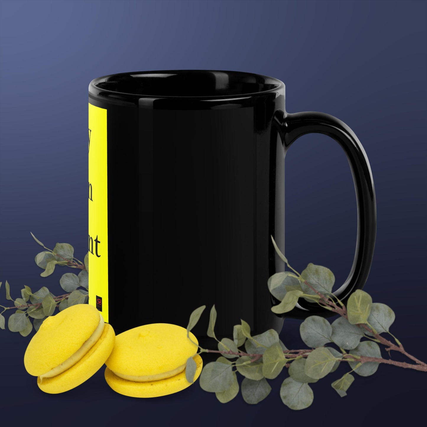 PRAY TURN REPENT Black Glossy Mug