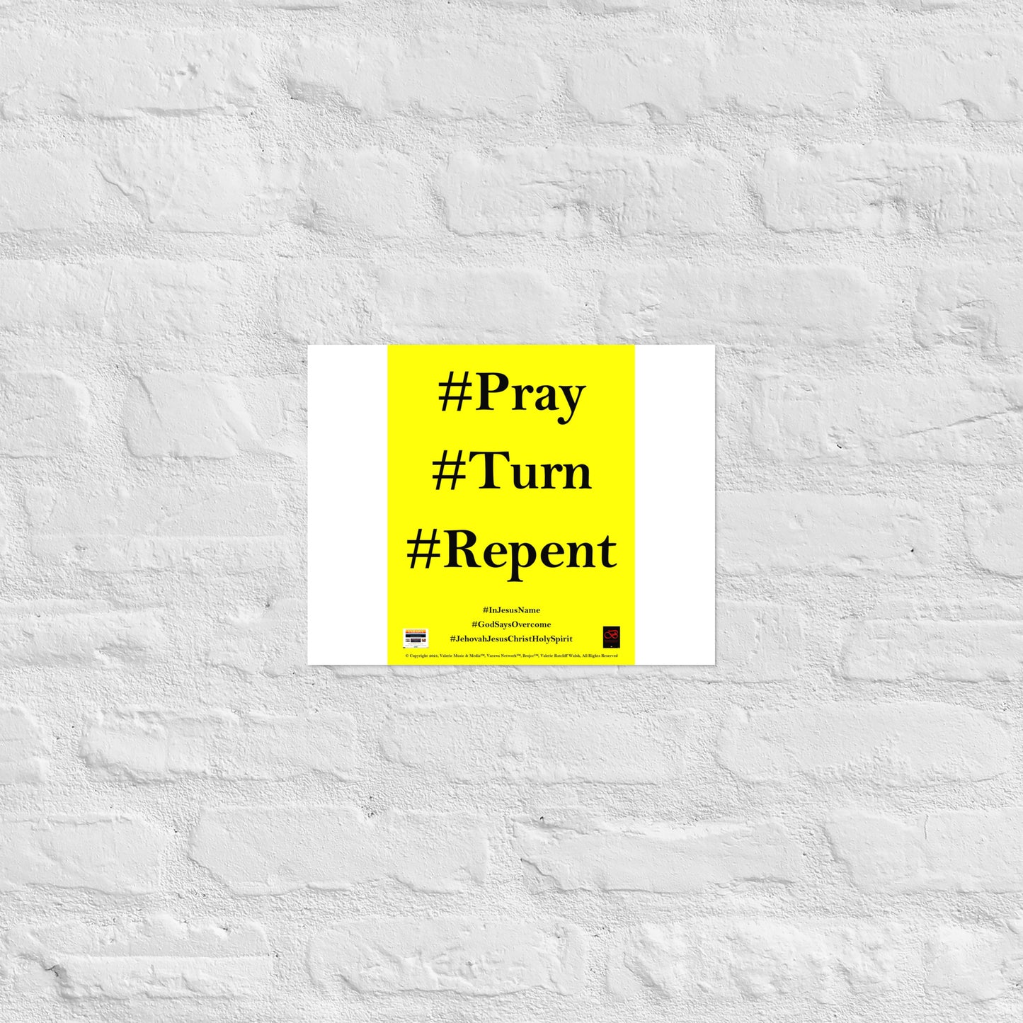 PRAY TURN REPENT Poster