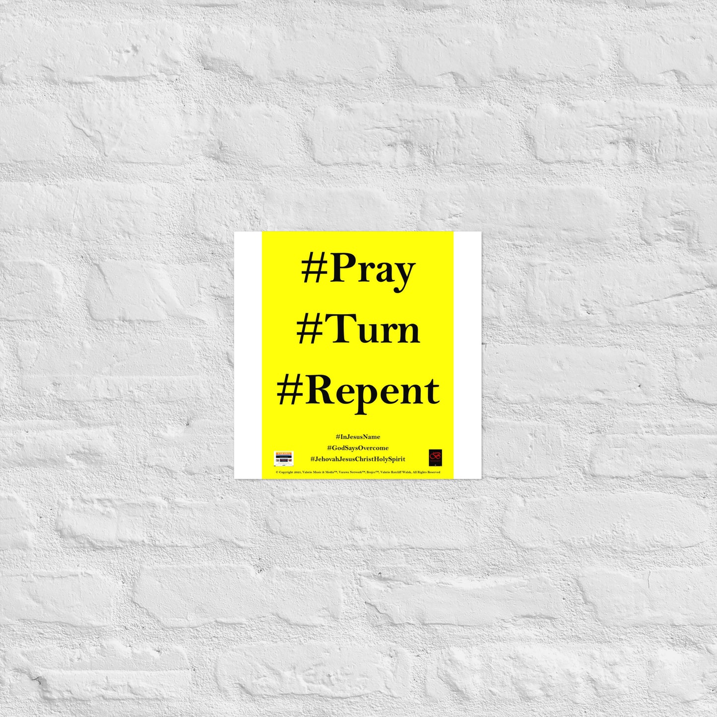 PRAY TURN REPENT Poster