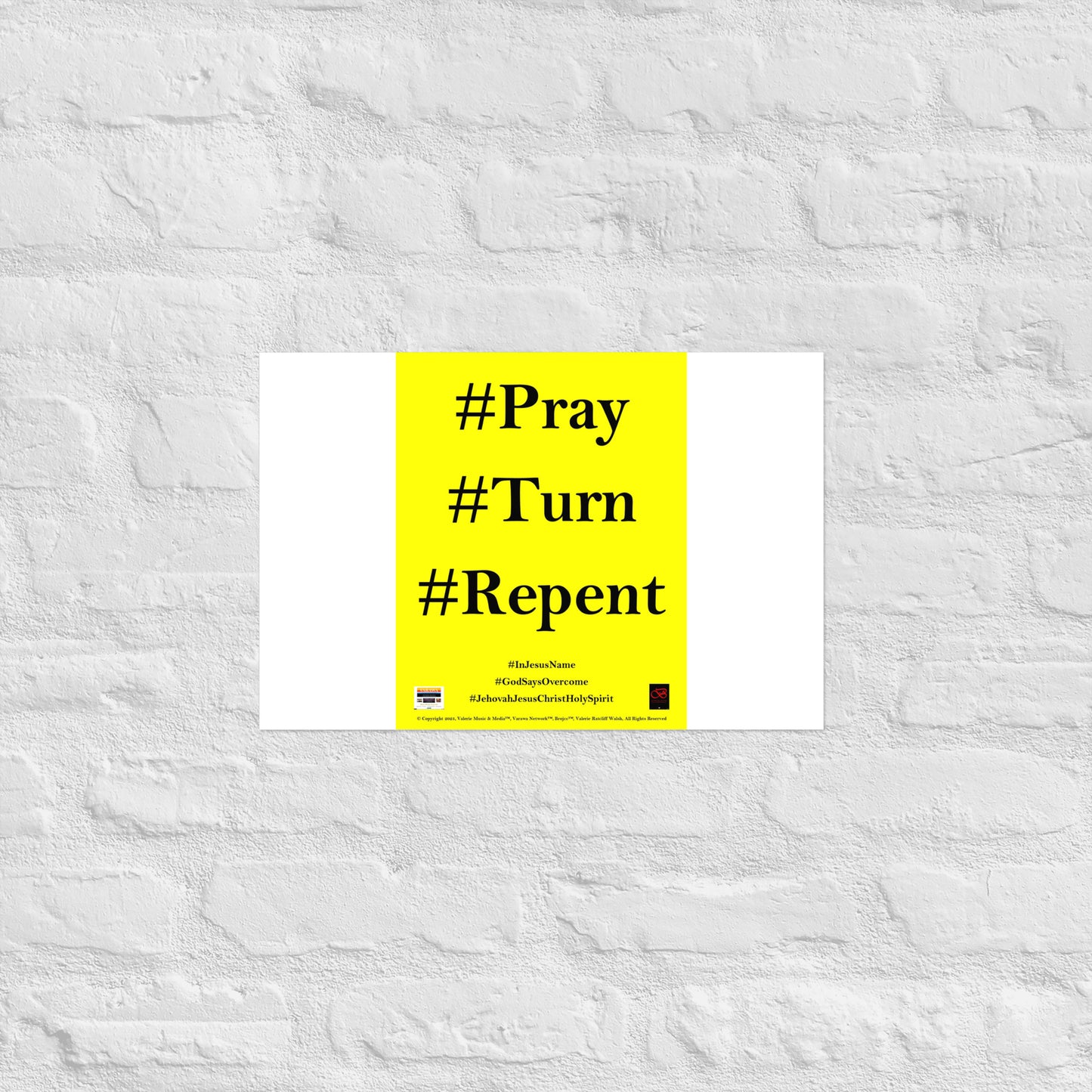 PRAY TURN REPENT Poster