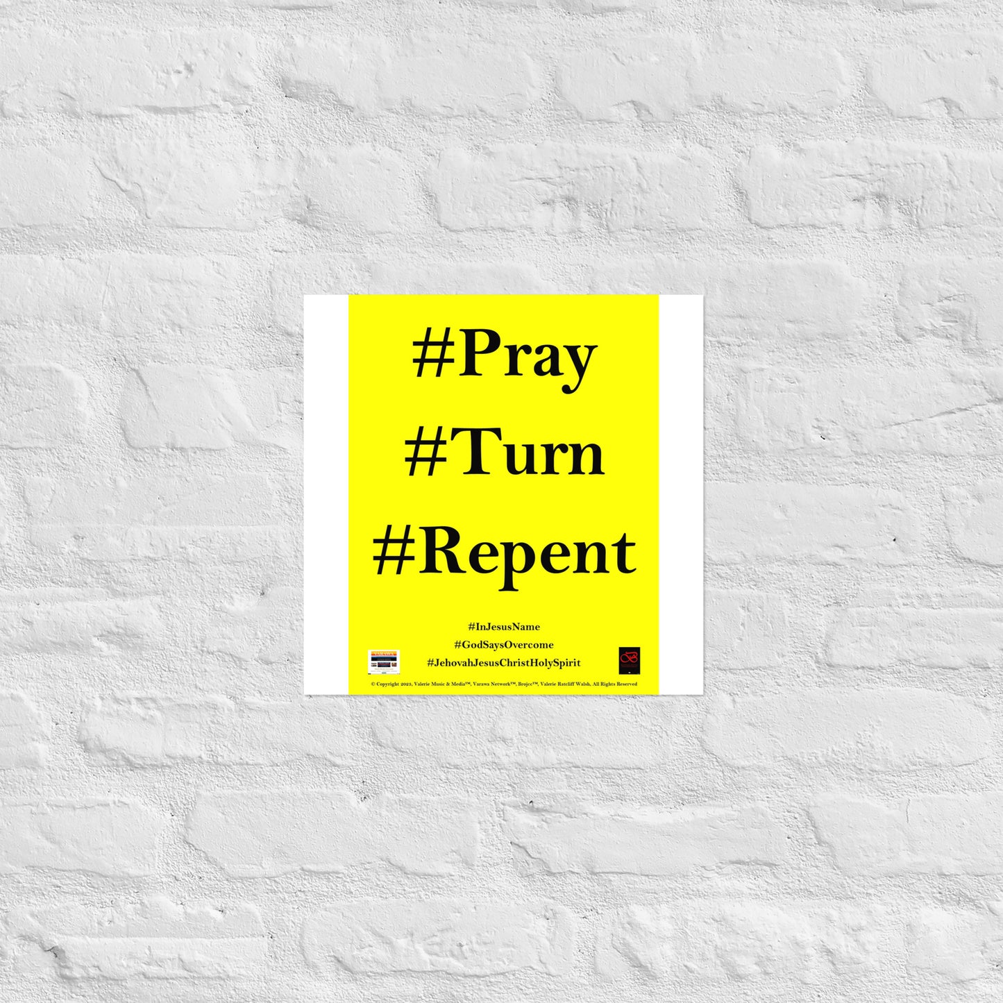 PRAY TURN REPENT Poster