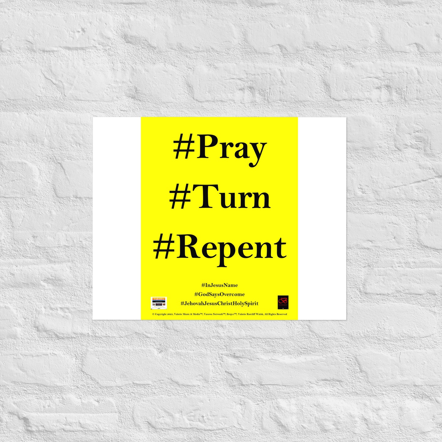 PRAY TURN REPENT Poster