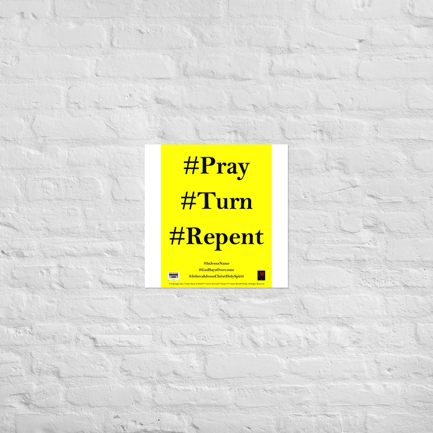 PRAY TURN REPENT Poster