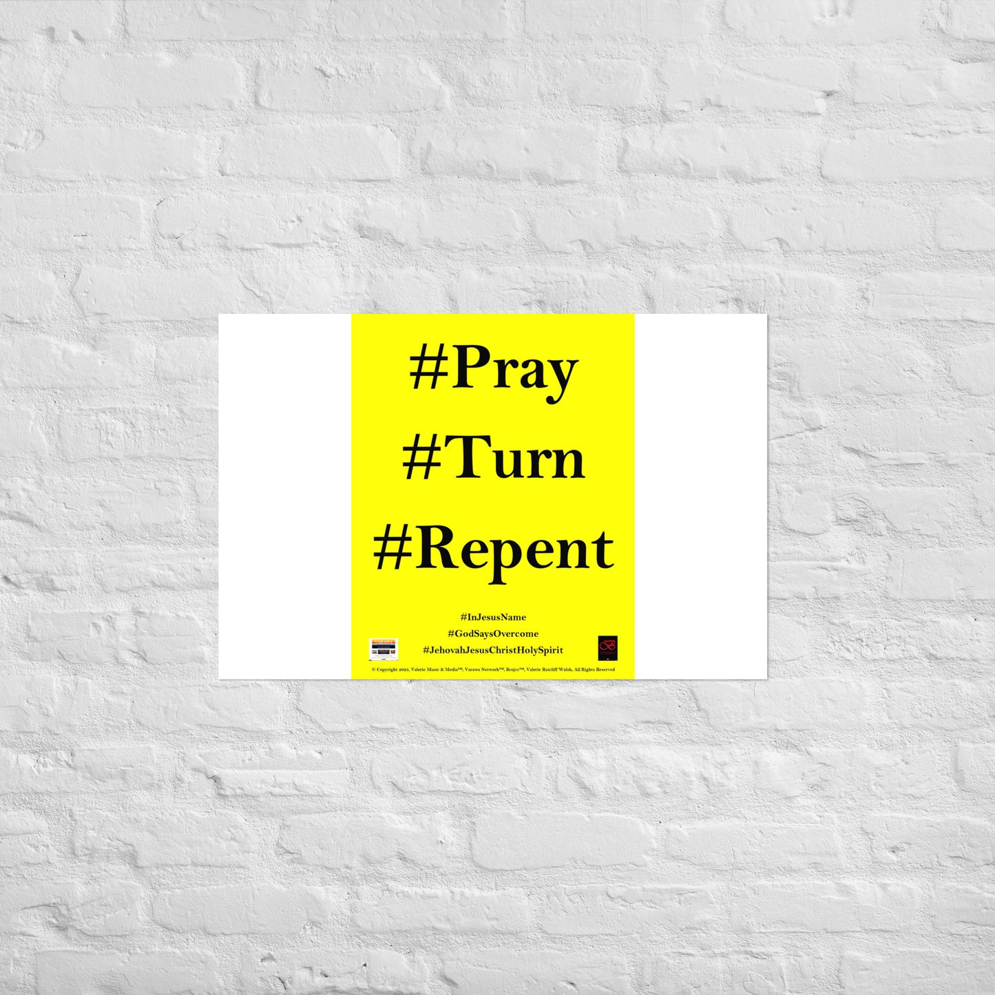 PRAY TURN REPENT Poster