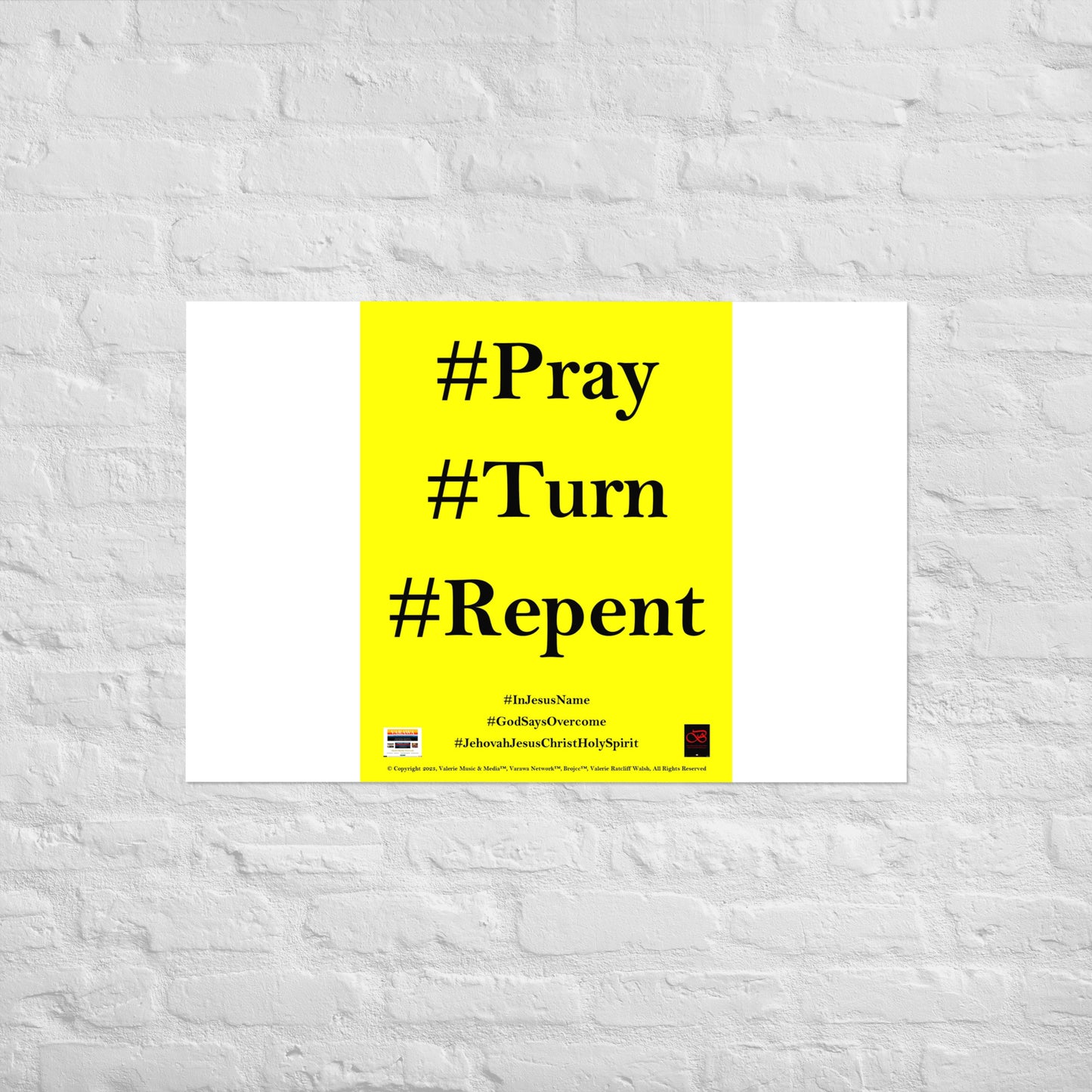 PRAY TURN REPENT Poster