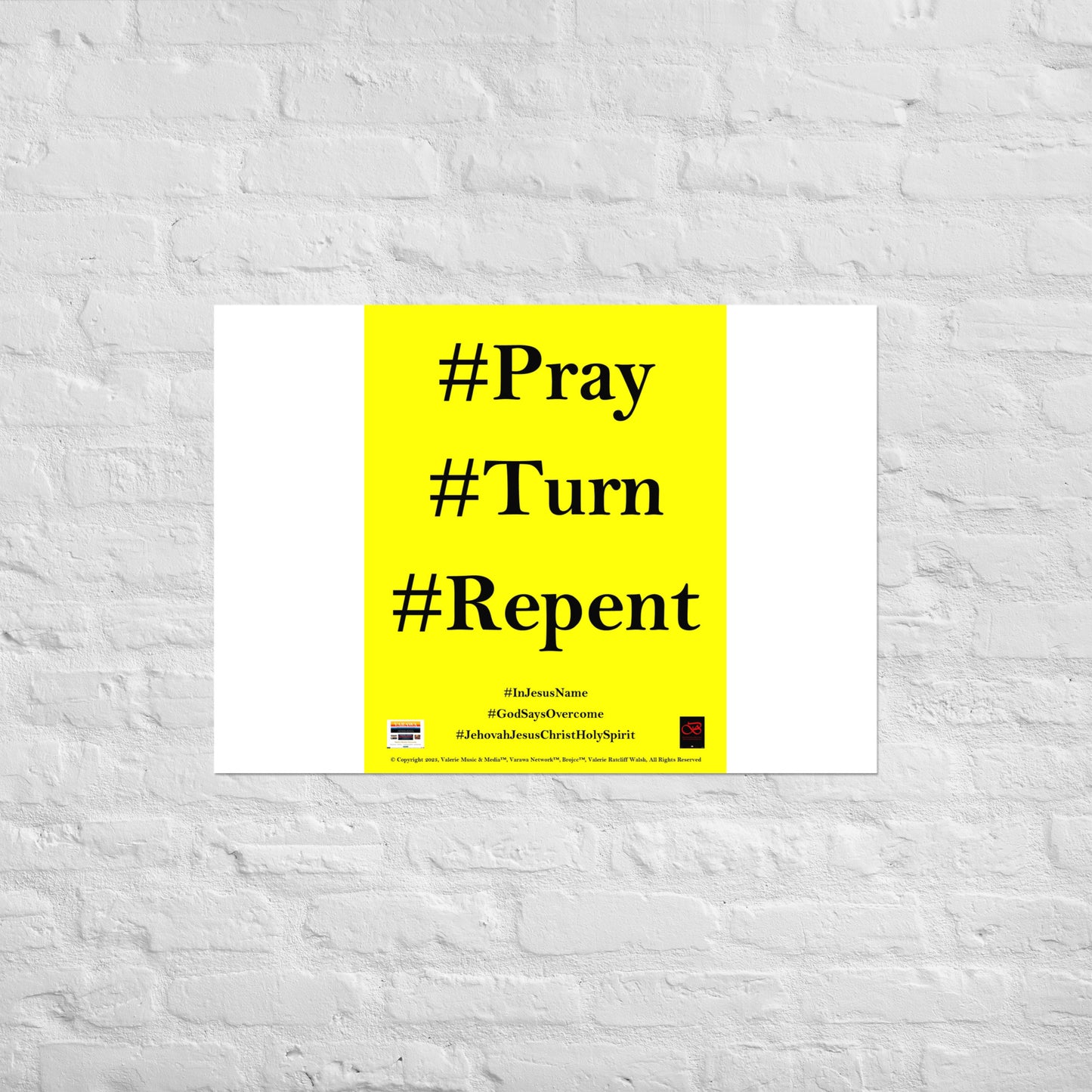 PRAY TURN REPENT Poster