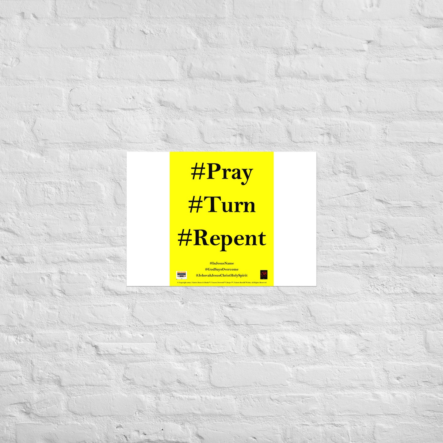 PRAY TURN REPENT Poster