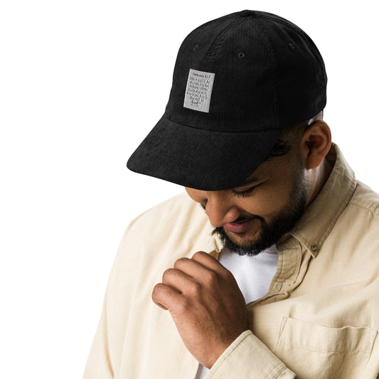 Hebrews 10:7 Vintage corduroy cap